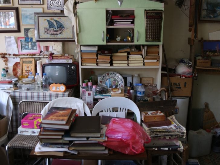 Photo of cluttered room
