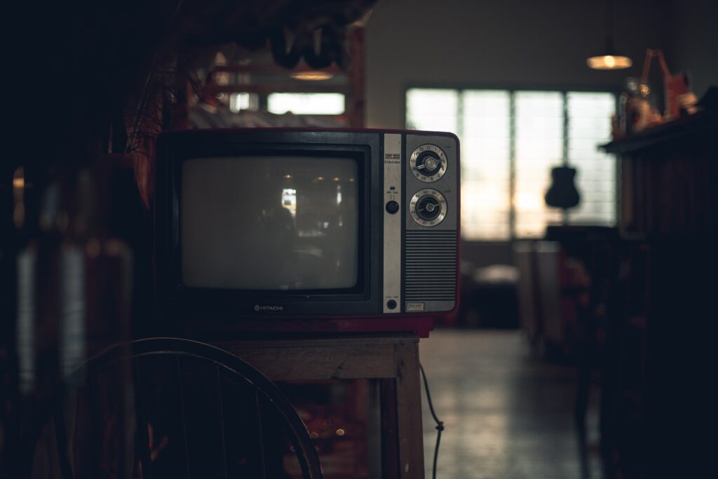 Photo of an old Hitachi CRT TV