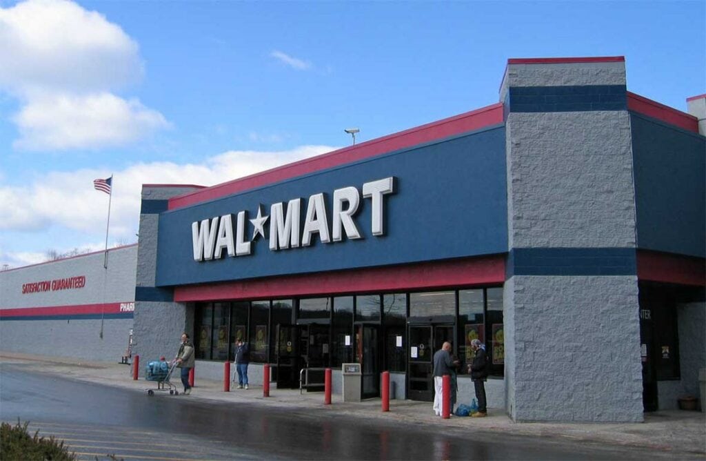 Photo outside a Walmart store