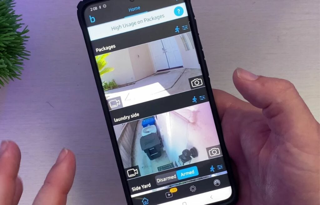 Blink camera app with 