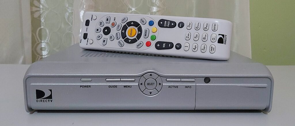DIRECTV Remote on the white table