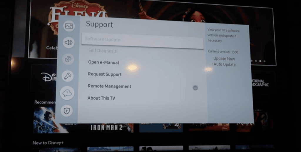 Updating the software of Samsung TV