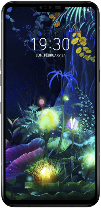 LG thinQ on white background