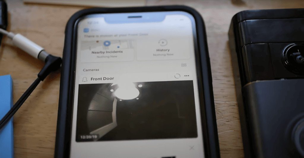 Ring app showing on the phone