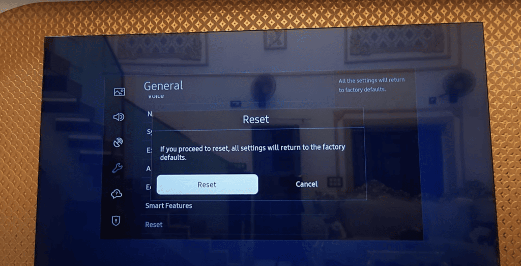 Resetting the Samsung TV