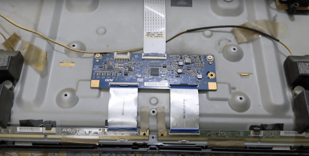 Checking the Tape-on connector inside the Samsung TV