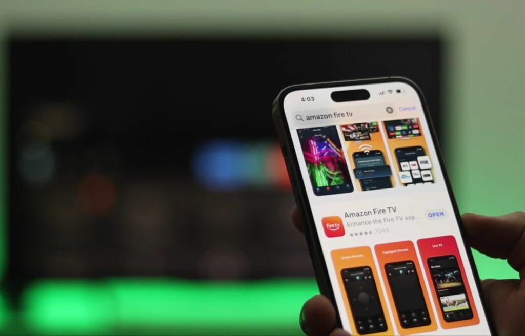 Amazon Fire Tv app on a mobile phone